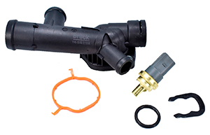 03L121131KBRIDA TOMA DE AGUAEUROVAN T5 (05-09), TRANSPORTER (10-17) TDI 2.0 LITROS (DIESEL) (1 BULBO-3 SALIDAS) INCLUYE SENSOR TEMPERATURA03L121131K