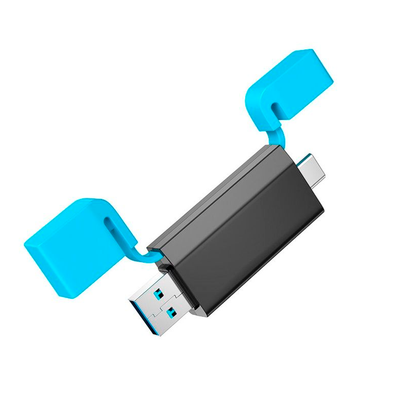 Lector De Memorias Usb Y Tipo C 3.0 Borofone Dh9 Negro - Imagen 3