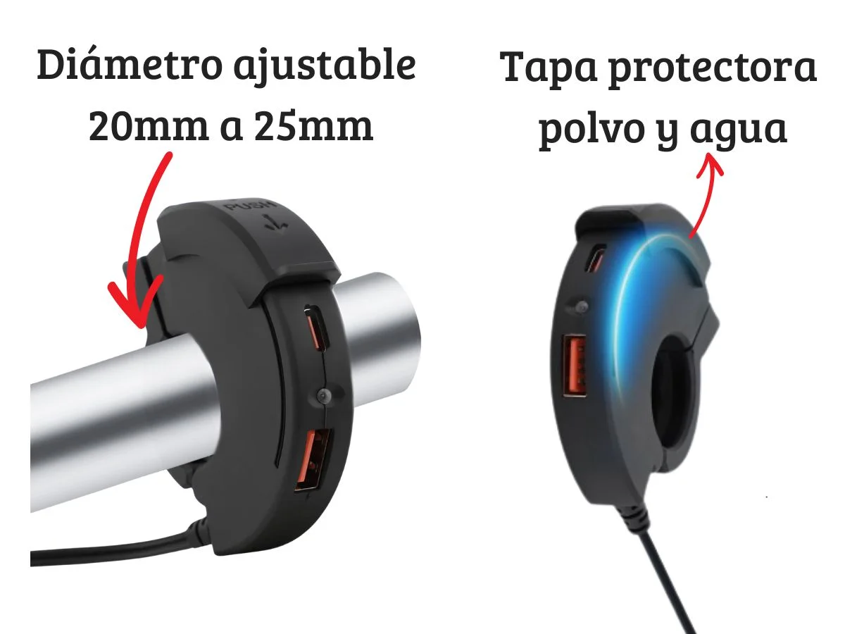 Cargador para manillar 12-24 volt - Imagen 4