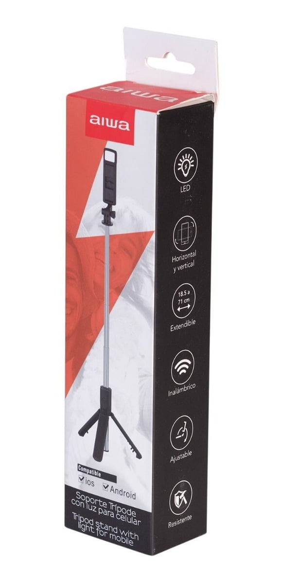 Baston Selfie Tripode Bluetooth Aiwa Aw-sf1 Negro - Imagen 3