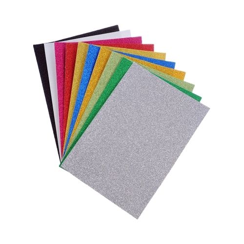 Fomi Escarchado – Tamaños Carta Y 4 Cartas De Todos Los Colores