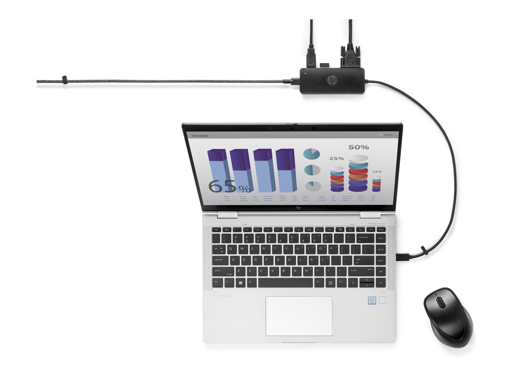 Adaptador Hub Usb Tipo C 5 en 1 Hdmi Usb 3.0 Vga Negro - Imagen 6
