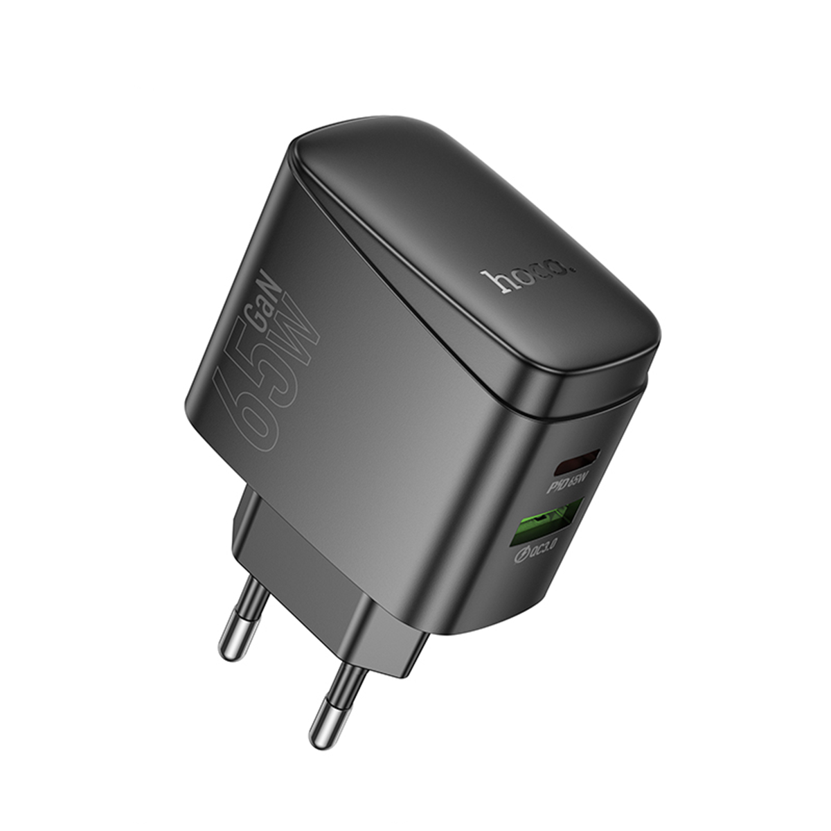 Cargador Carga Rapida Hoco Cs63a 65w + Cable Tipo C Negro - Imagen 3